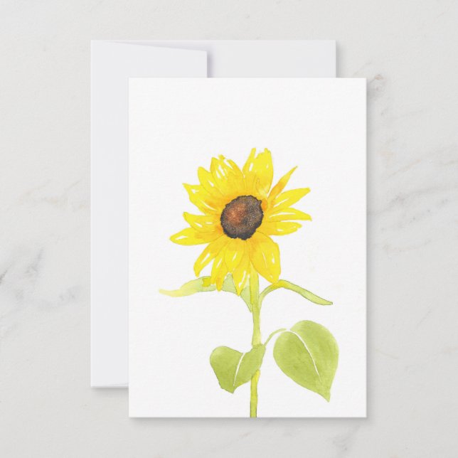 'Dancing Sunflower' Card (Front)