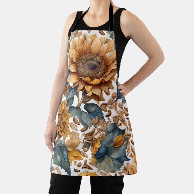 Dancing Sunflowers Pattern Design Apron (Insitu)