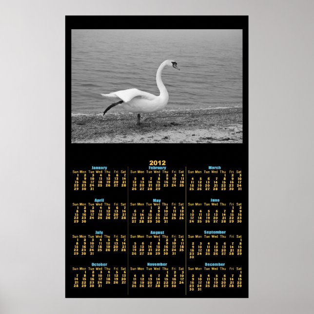 Dancing swan 2012 calendar poster (Front)
