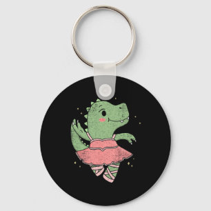 Dancing T-rex Dinosaur Llerina For Llet Dancer Vin Key Ring