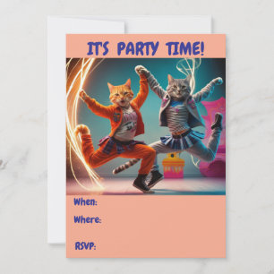 Dancing Tabbies Invitation