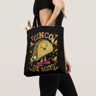 Dancing Taco Funny Cinco De Mayo Fiesta Party Tote Bag