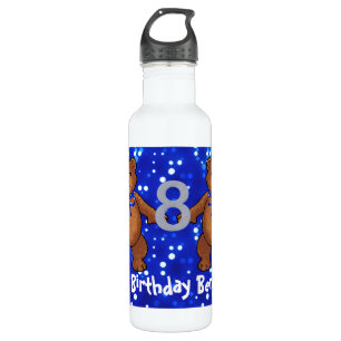 Dancing Teddy Bears 8th Birthday 710 Ml Water Bottle