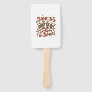Dancing Through Bones Halloween Skeletons Music Ce Hand Fan