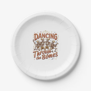 Dancing Through Bones Halloween Skeletons Music Ce Paper Plate