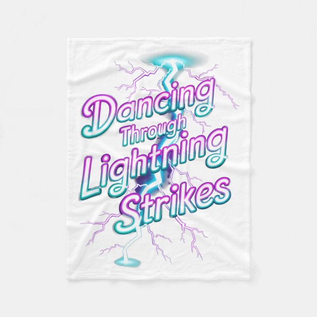 Dancing Through The Lightning Strike Dancer Motiva Fleece Blanket (Front)