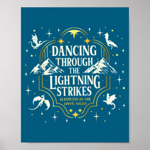Dancing through the lightning strikes dragon lover poster