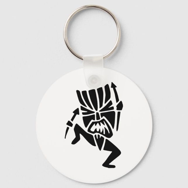 Dancing Tiki Man  Key Ring (Front)