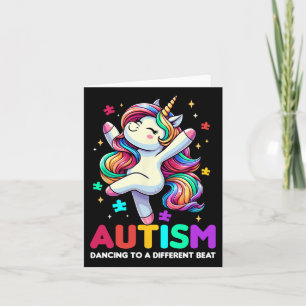 Dancing To A Different Beat Autism Awareness Unico Card
