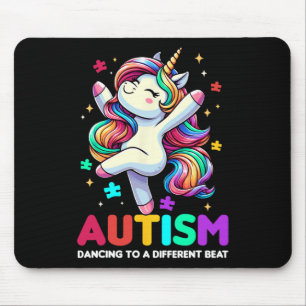 Dancing To A Different Beat Autism Awareness Unico Mouse Pad