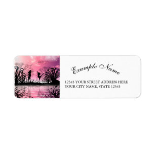 Dancing to violin music in a fantasy world return address label