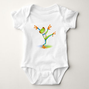 Dancing Tree Frog Baby Bodysuit