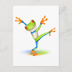 Dancing Tree Frog Postcard