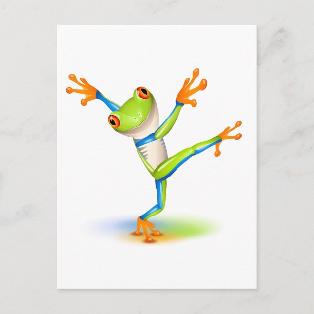 Dancing Tree Frog Postcard (Front)