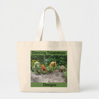 Dancing Triceratops Designs tote bag