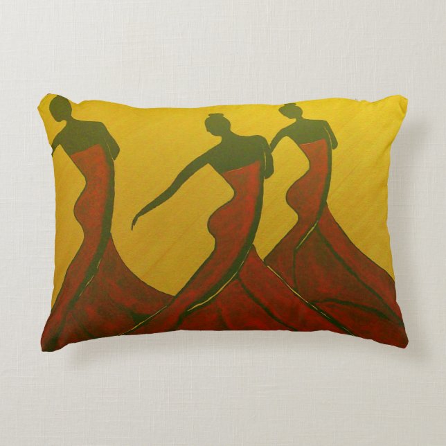 Dancing Trio Decorative Cushion (Front)