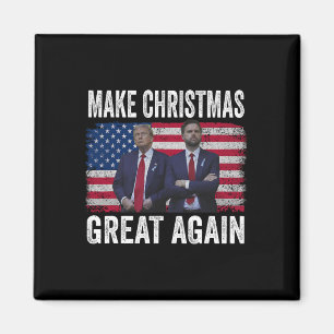 Dancing Trump Santa And Dj Vance Make Christmas Gr Magnet