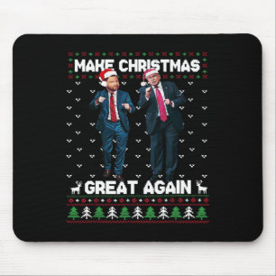 Dancing Trump Santa And Dj Vance Make Christmas Gr Mouse Pad