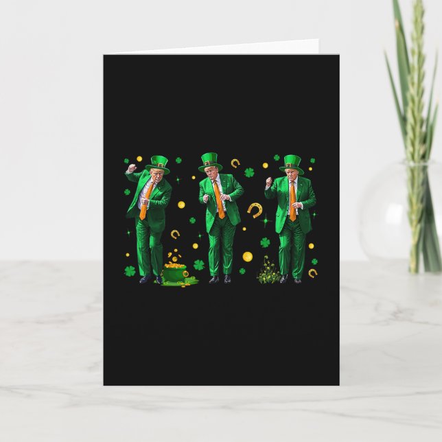 Dancing Trump St. Patrick's Day  Card (Front)