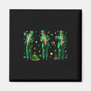 Dancing Trump St. Patrick's Day , Uni-adults, Blac Magnet