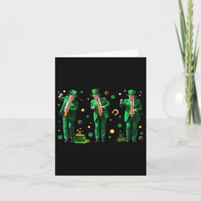 Dancing Trump St. Patricks Day , Uni-adults, Card (Front)