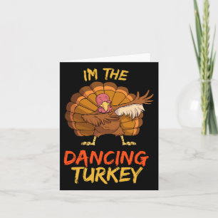 Dancing Turkey Matching Family Group Thanksgiving Card