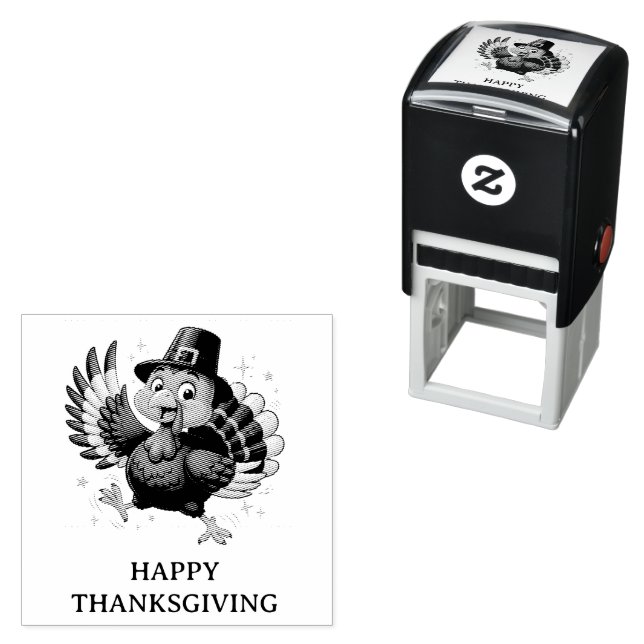 Dancing Turkey Self-inking Stamp (In Situ)
