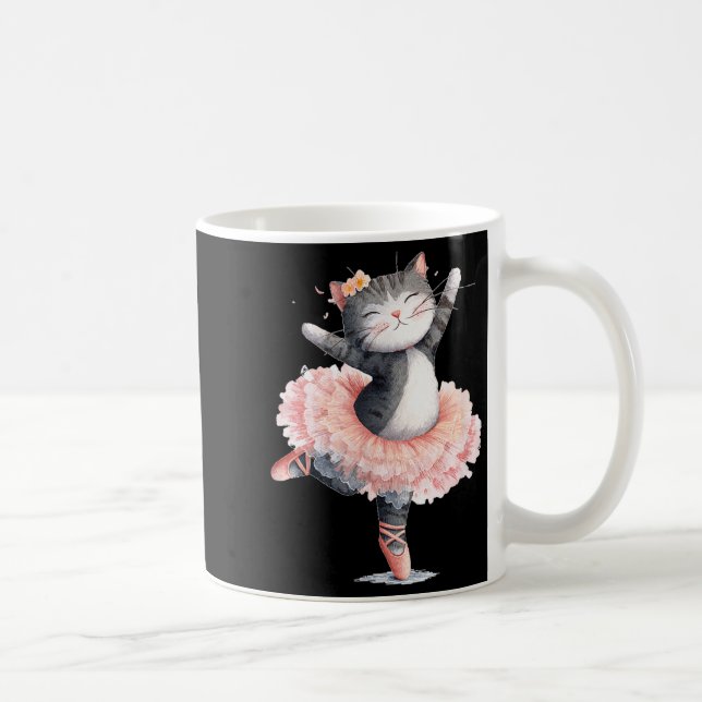 Dancing Tutu Cat Costume For Cats Lovers  Coffee Mug (Right)