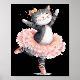 Dancing Tutu Cat Costume For Cats Lovers Poster