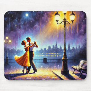 Dancing underneath the lamppost mouse pad