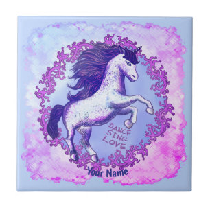 Dancing Unicorn   Ceramic Tile