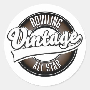Dancing vintage all star logo classic round sticker