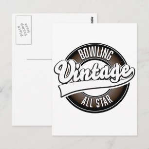 Dancing vintage all star logo postcard