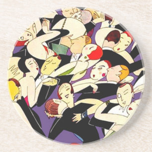 Dancing Vintage Couples Coaster