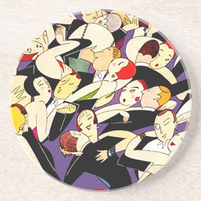 Dancing Vintage Couples Coaster (Front)