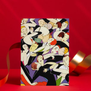 Dancing Vintage Couples Holiday Card
