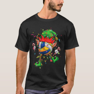 Dancing Volleyball Ball Elf Hat Scute Ss Cute Sss T-Shirt