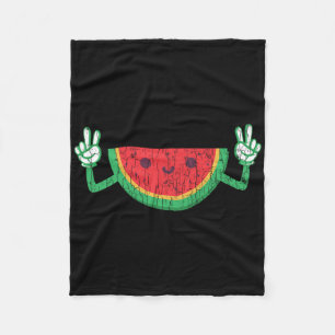 Dancing Watermelon Funny Summer Fruit Lover Graphi Fleece Blanket