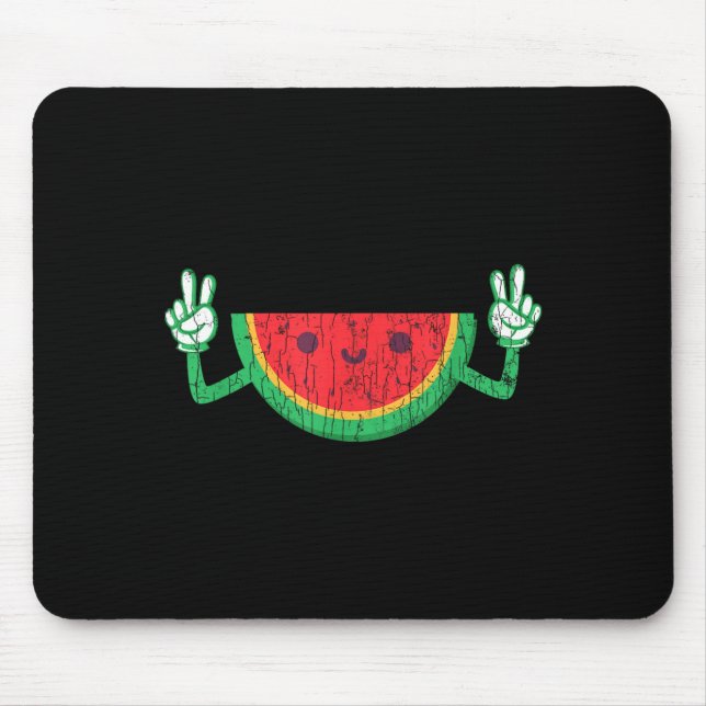Dancing Watermelon Funny Summer Fruit Lover Mouse Pad (Front)