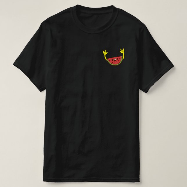 Dancing Watermelon - Watermelon Fruit Summer T-Shirt (Design Front)