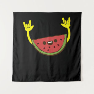Dancing Watermelon - Watermelon Fruit Summer Tapestry