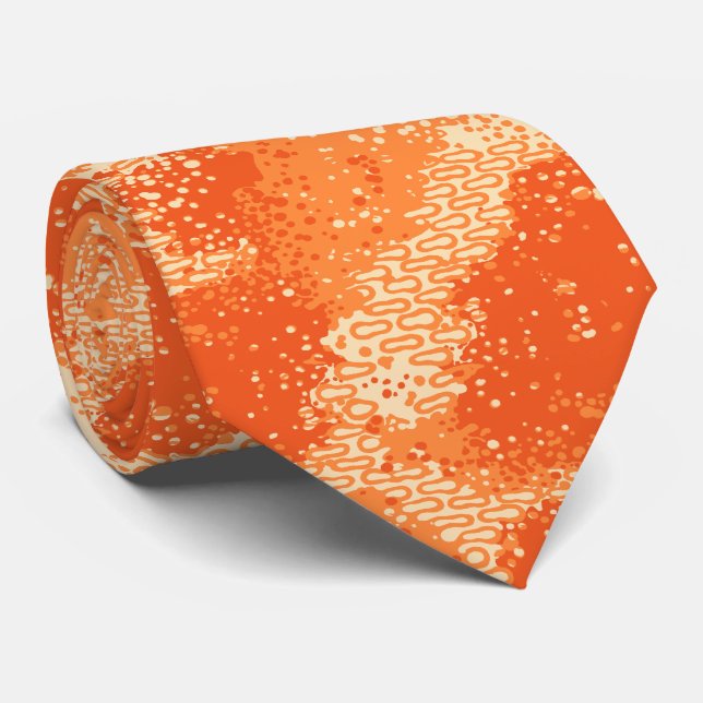 Dancing Waters Retro Abstract Two-sided Tie (Rolled)