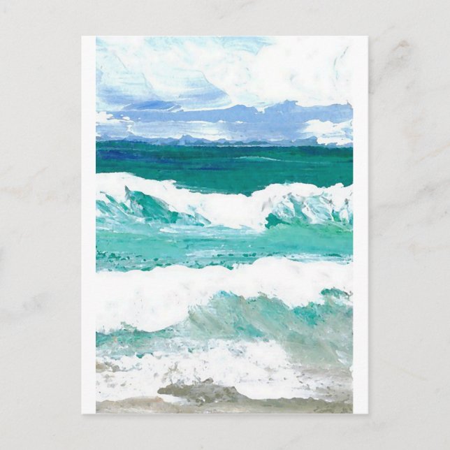 Dancing Waves Ocean Sea Waves Art Gifts Postcard (Front)