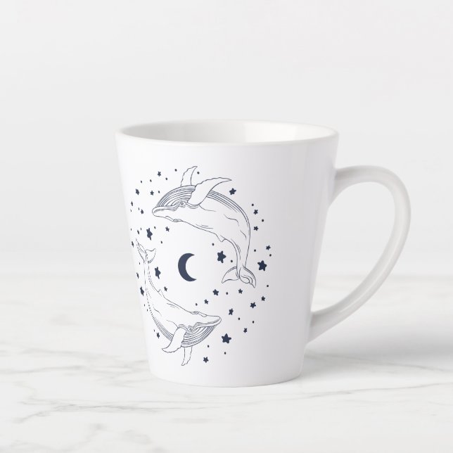 Dancing Whales Latte Mug (Right)