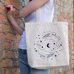 Dancing Whales Tote Bag