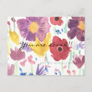 Dancing Wildflowers Postcard