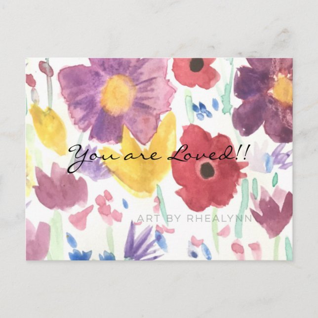 Dancing Wildflowers Postcard (Front)