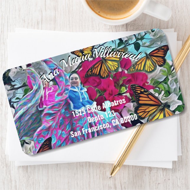 Dancing with Flowers & Butterflies PV01 Address Label (Creator Uploaded)