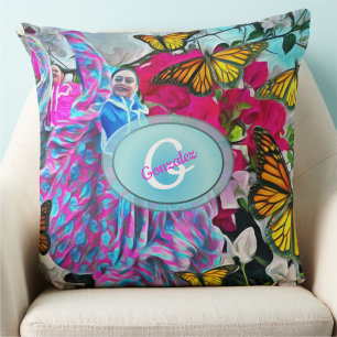 Dancing with Flowers & Butterflies PV01 Cushion