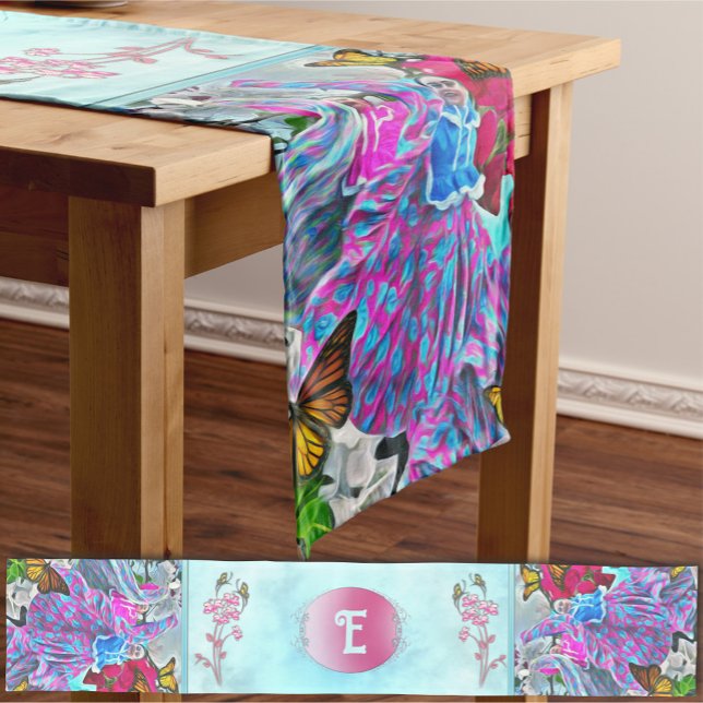 Dancing with Flowers & Butterflies PV01 Medium Table Runner (Creator Uploaded)